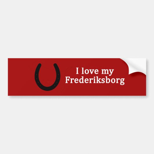 Ich Liebe mein Frederiksborg Pferd Autoaufkleber (Vorne)