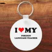 Ich Liebe mein Fremdsprachenlehrer Schlüsselanhänger (Vorderseite)