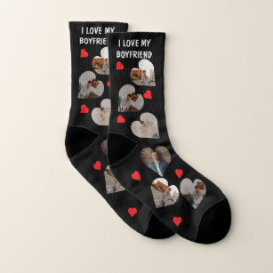 Ich Liebe mein Freund 6 FotoCollage   Herz Socken