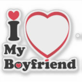 Ich Liebe mein Freund Aufkleber (Vorderseite)