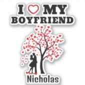 Ich Liebe mein Freund Aufkleber (Vorderseite)