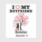 Ich Liebe mein Freund Aufkleber (Blatt)