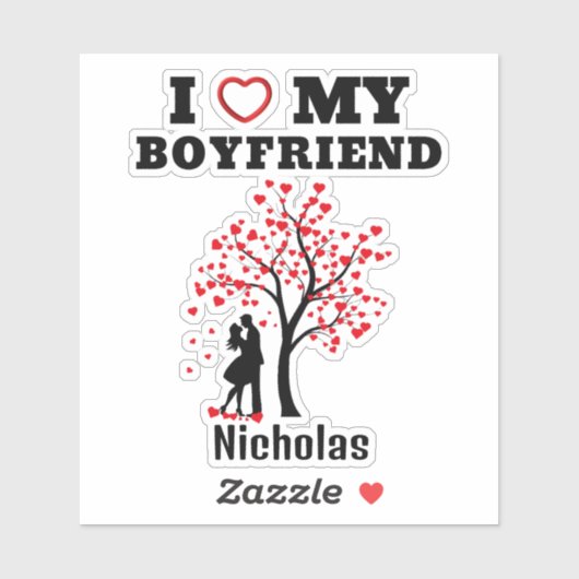 Ich Liebe mein Freund Aufkleber (Blatt)