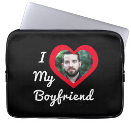 Ich Liebe Mein Freund Bae Personalisiertes Foto Laptopschutzhülle