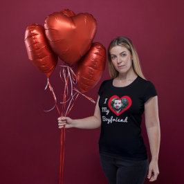 Ich Liebe Mein Freund Bae Personalisiertes Foto T-Shirt