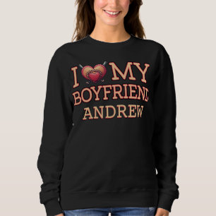 Ich Liebe mein Freund Baseball Herz Sweatshirt