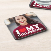 Ich Liebe Mein Freund Custom Foto Getränkeuntersetzer (Linke Seite)