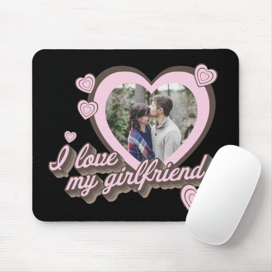 Ich Liebe Mein Freund Custom Foto Mousepad (Mit Mouse)