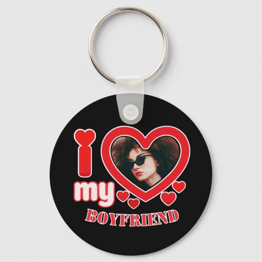 Ich Liebe Mein Freund Custom Foto Schlüsselanhänger (Rückseite)