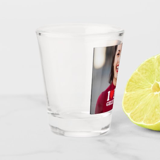 Ich Liebe Mein Freund Custom Foto Schnapsglas (Links)