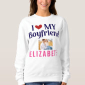 Ich Liebe Mein Freund Custom Foto Sweatshirt (Vorderseite)