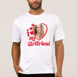 Ich Liebe Mein Freund Custom Foto T-Shirt<br><div class="desc">I Liebe My Girlfriend Shirt - Hochladen eines Fotos für das Innere</div>