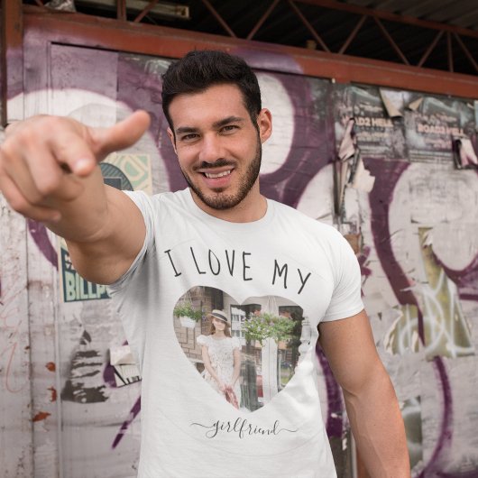 Ich Liebe Mein Freund Custom Foto T-Shirt