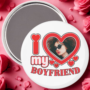 Ich Liebe mein Freund Custom Heart Foto Magnet