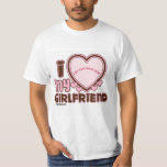 Ich Liebe Mein Freund Custom T - Shirt<br><div class="desc">niedlicher und blubbly Schriftart,  der "I Liebe My GIRLFRIEND" mit einem großen Herz sagt,  mit dem Sie Ihr Bild in die Farbe braun und hell rosa einfügen können</div>