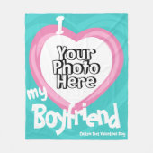 Ich Liebe, mein Freund Ehemann Foto Fleecedecke (Vorderseite)