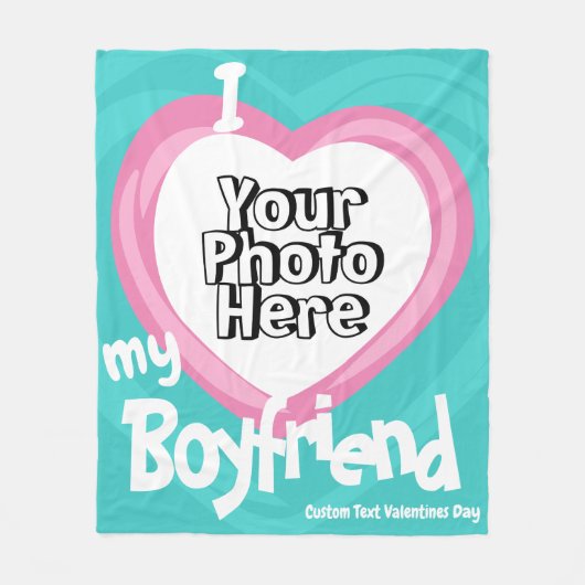 Ich Liebe, mein Freund Ehemann Foto Fleecedecke (Vorderseite)