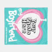 Ich Liebe, mein Freund Ehemann Foto Fleecedecke (Vorderseite (Horizontal))