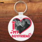 Ich Liebe Mein Freund Foto Herz Valentine Liebe Schlüsselanhänger (Vorderseite)