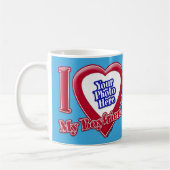 Ich Liebe Mein Freund Foto Red Heart Aquamarin Kaffeetasse (Links)
