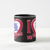 Ich Liebe mein Freund Foto Red Heart Black Tasse (Zentrum)