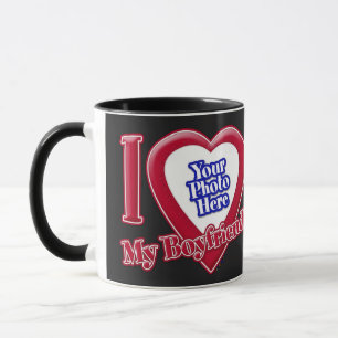 Ich Liebe mein Freund Foto Red Heart Black Tasse