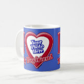 Ich Liebe mein Freund Foto Red Heart D R Blue Kaffeetasse (Vorderseite Links)