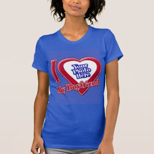 Ich Liebe mein Freund Foto Red Heart D R Blue T-Shirt