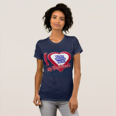Ich Liebe mein Freund Foto Red Heart Navy Blue T-Shirt (Vorne ganz)