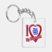 Ich Liebe mein Freund Foto Red Heart Schlüsselanhänger (Vorderseite links)