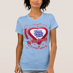 Ich Liebe mein Freund Foto Red Hearts Baby Blue T-Shirt