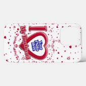 Ich Liebe mein Freund Foto Red Hearts Case-Mate iPhone Hülle (Rückseite (Horizontal))