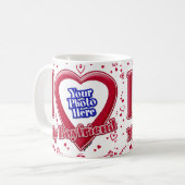 Ich Liebe mein Freund Foto Red Hearts Kaffeetasse (Vorderseite Links)