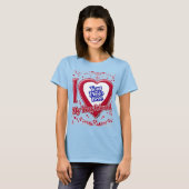 Ich Liebe mein Freund Foto Red Hearts Light Blue T-Shirt (Vorne ganz)