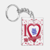 Ich Liebe mein Freund Foto Red Hearts Schlüsselanhänger (Vorderseite links)