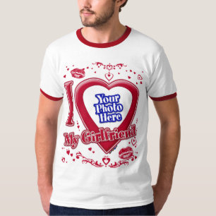 Ich liebe mein Freund Foto rote Herzen T-Shirt