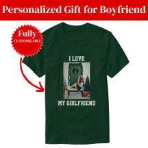 Ich liebe mein Freund Foto T-Shirt-Geschenk für Fr