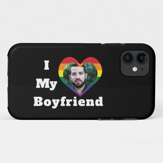 Ich Liebe Mein Freund Gay Pride LGBTQ Benutzerdefi Case-Mate iPhone Hülle (Rückseite (Horizontal))