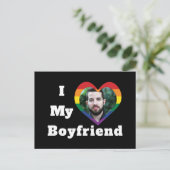 Ich Liebe Mein Freund Gay Pride LGBTQ Benutzerdefi Postkarte (Stehend Vorderseite)