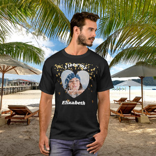 Ich liebe mein Freund Herz Foto Name T-Shirt