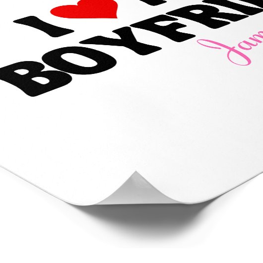 Ich Liebe Mein Freund Herz Romantischer Individuel Poster (Ecke)