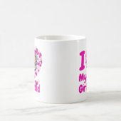 Ich Liebe Mein Freund Hot Pink Custom Foto Kaffeetasse (Mittel)