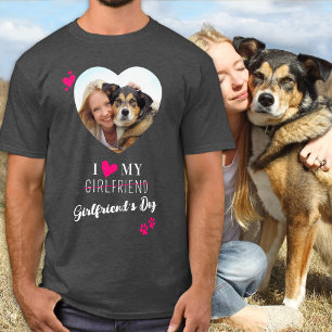 Ich Liebe Mein Freund Hund Custom Foto T - Shirt