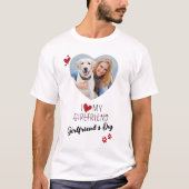Ich Liebe Mein Freund Hund Custom Heart Foto T-Shirt (Vorderseite)