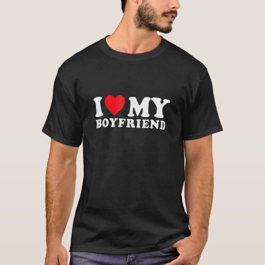 Ich Liebe mein Freund I Red Heart Mein Freund BF T-Shirt (Vorderseite)