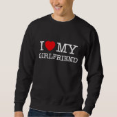 Ich Liebe Mein Freund Illustration Grafik Design Sweatshirt (Vorderseite)