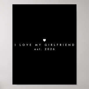 Ich liebe mein Freund Minimalist T Shirt  Poster
