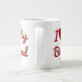 Ich Liebe Mein Freund niedlicher roter Text Jumbo-Tasse (Rückseite)
