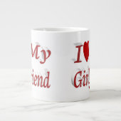 Ich Liebe Mein Freund niedlicher roter Text Jumbo-Tasse (Vorderseite)