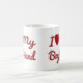 Ich Liebe Mein Freund niedlicher roter Text Kaffeetasse (Mittel)